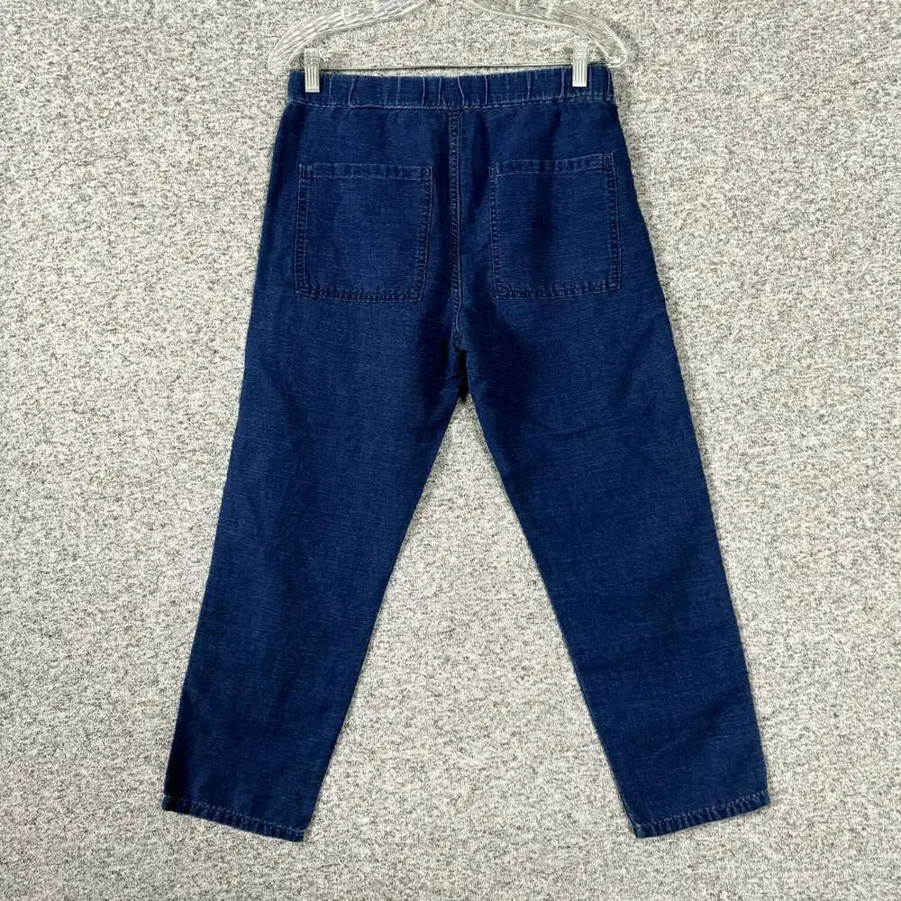 Banana Republic Women's Size XS Blue Linen Blend Pull On Slim Leg Pants